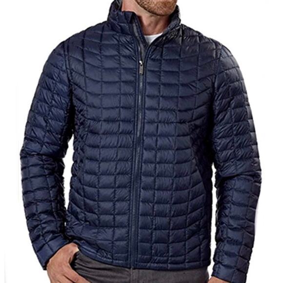 BEN SHERMANNavy Blue Quilted Puffer Full Zip Men's Soft WarmSize Medium